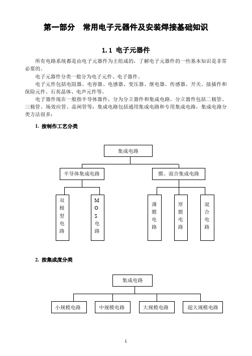 常用电子元器件及安装焊接基础知识