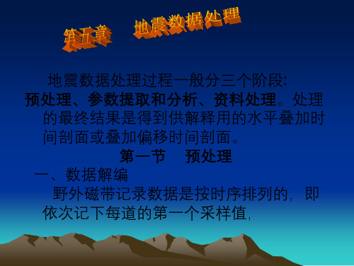 地震勘探原理第5章地震波处理方法