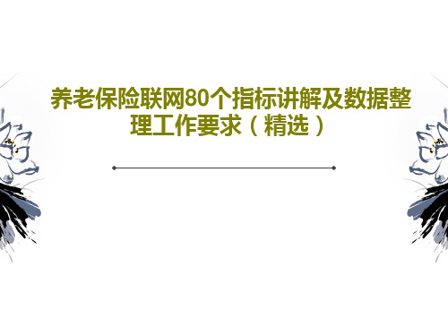 养老保险联网80个指标讲解及数据整理工作要求(精选)PPT文档53页