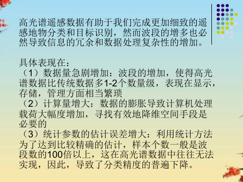 高光谱遥感数据的特征选择与提取