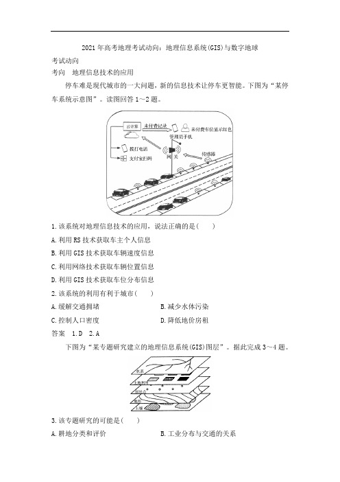 2021年高考地理考试动向：地理信息系统(GIS)与数字地球