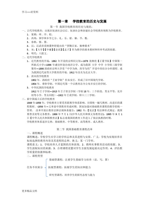 教育学与教学法基础知识重难点汇编