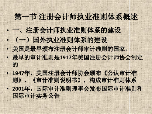 注册会计师执业准则体系