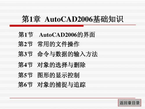 第1章AutoCAD2006基础知识