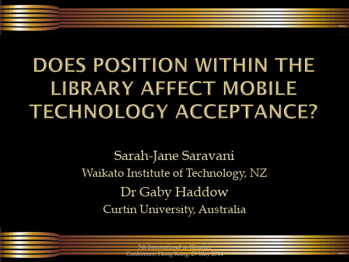 Does position within the library affect mobile technology acceptance