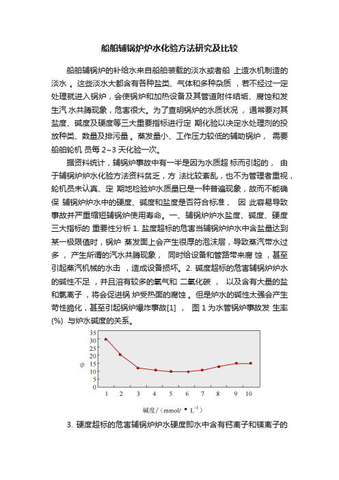 船舶辅锅炉炉水化验方法研究及比较