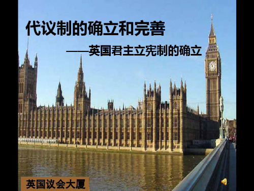 高中历史人民版必修1英国代议制的确立和完善 课件PPT