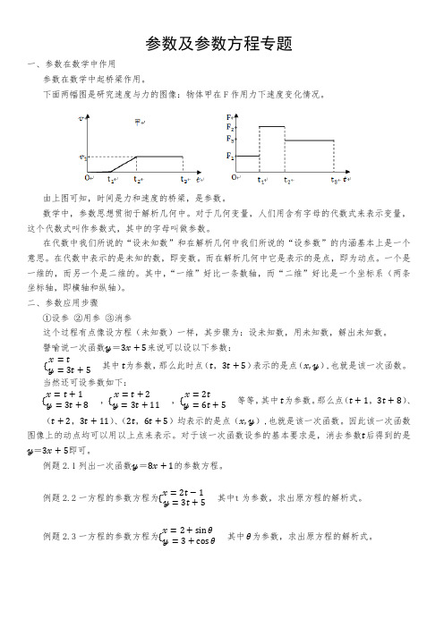 参数及参数方程