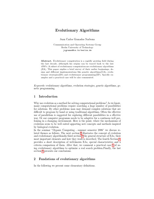 Evolutionary Algorithms