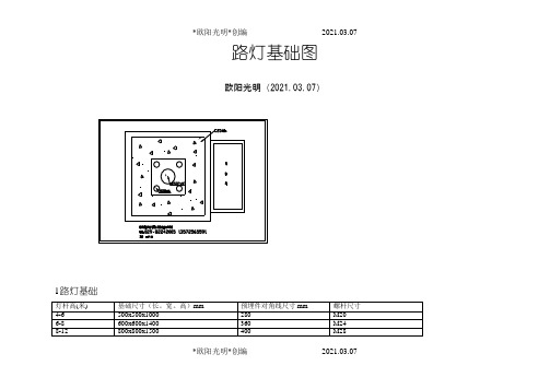 2021年路灯基础图