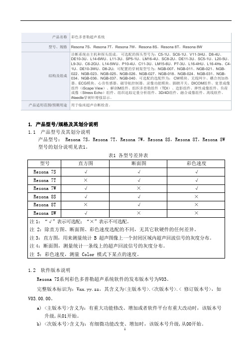 彩色多普勒超声系统产品技术要求mairui(1)