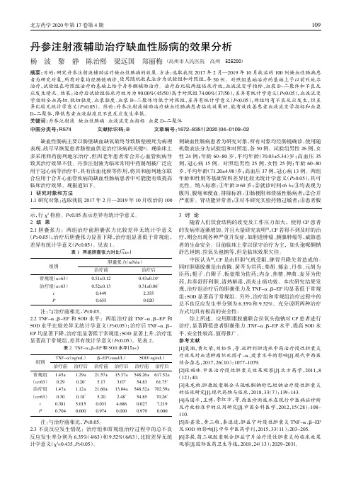 丹参注射液辅助治疗缺血性肠病的效果分析