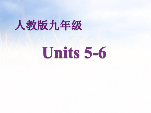 中考备考第一轮教材梳理 新目标九年级 Units 5-6