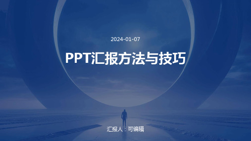 PPT汇报方法与技巧