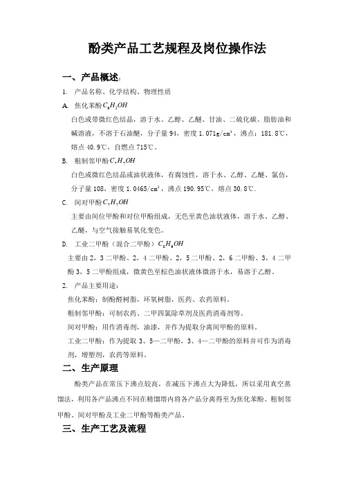 粗酚精制操作规程