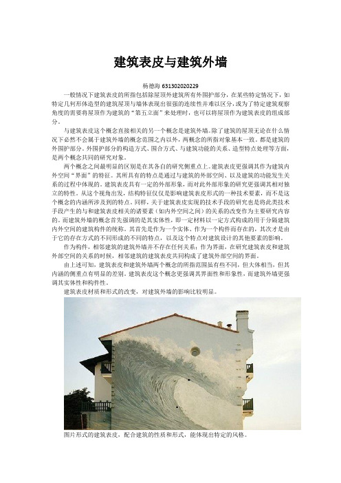建筑表皮与建筑外墙