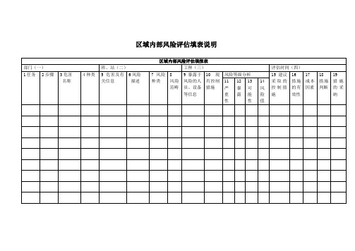 危害辨别与风险评估填报说明