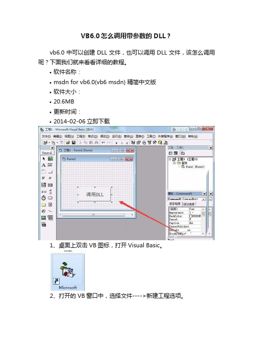 VB6.0怎么调用带参数的DLL？