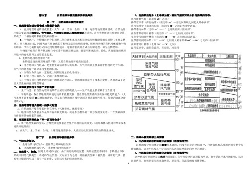 自然地理环境的整体性和差异性知识点总结