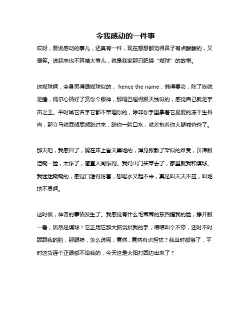 作文《令我感动的一件事》