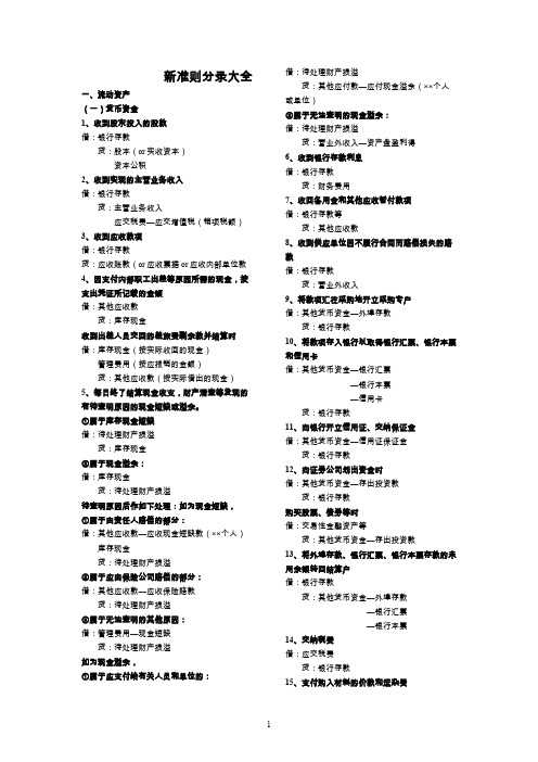 新准则会计科目应用之会计分录指导大全