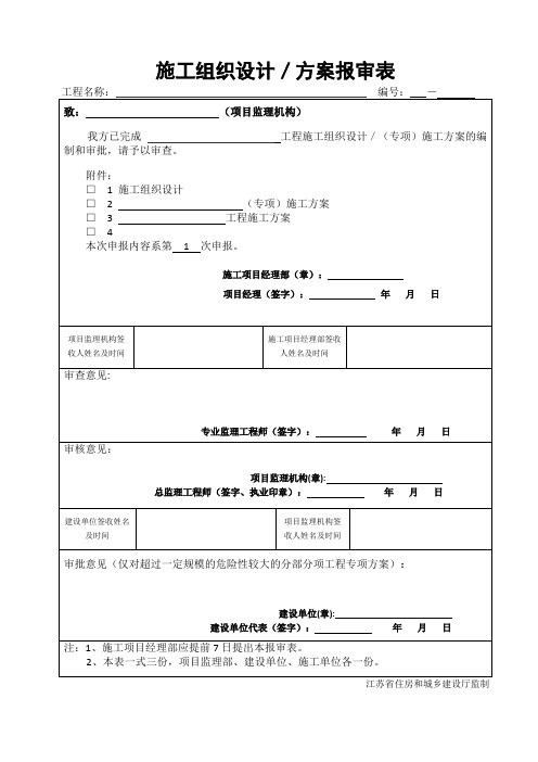 事故应急预案及审批表模板