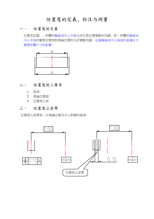 位置度公差测量方法