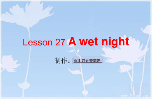 新概念英语第二册Lesson-27-A-wet-night