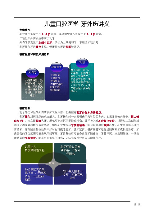 儿童口腔医学-牙外伤讲义