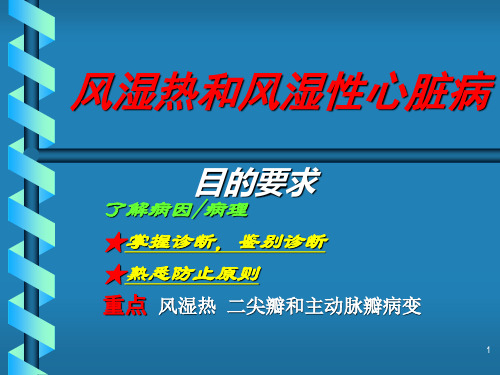 风湿热和风湿性心脏病PPT课件