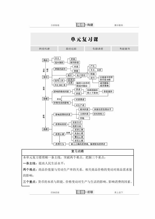 【精品】2020年高考政治(必修1)一轮复习讲义：单元复习课(1)