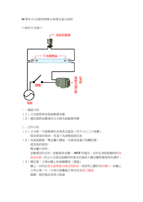 96学年-日光灯的物理-1-原理及演示说明