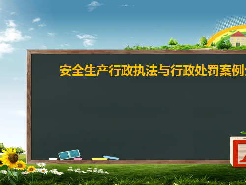 安全生产行政执法与行政处罚案例分析PPT(共 37张)