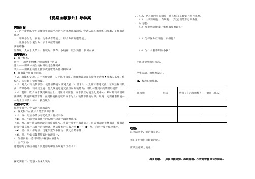 《观察血液涂片》导学案