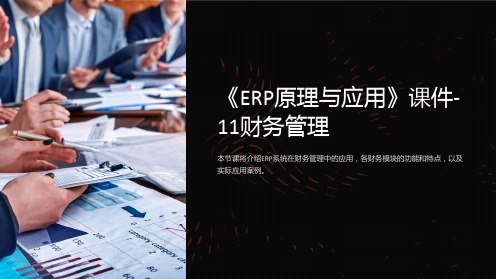 《ERP原理与应用》课件-11财务管理