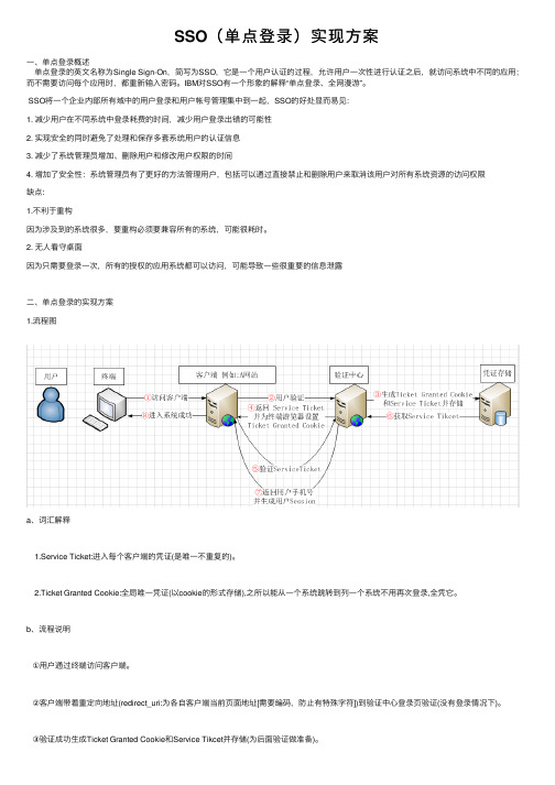 SSO（单点登录）实现方案