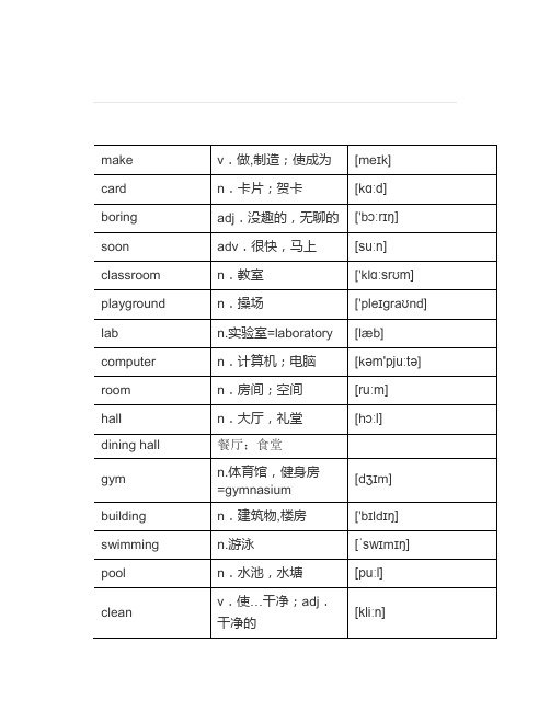 仁爱版初中英语七年级下册Unit5Topic2课文+单词+知识梳理