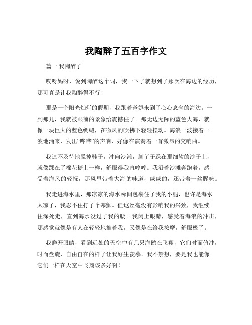 我陶醉了五百字作文