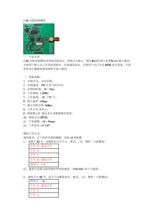 AM-nRF2401无线发射模块