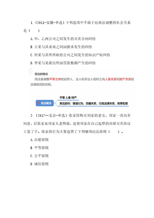 公务员考前民法刷题讲义PDF