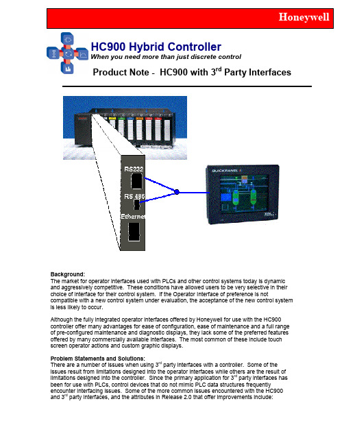 Honeywell HC900 操作员接口说明书