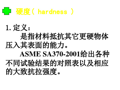 ASME标准讲解3(材料硬度、疲劳)资料讲解