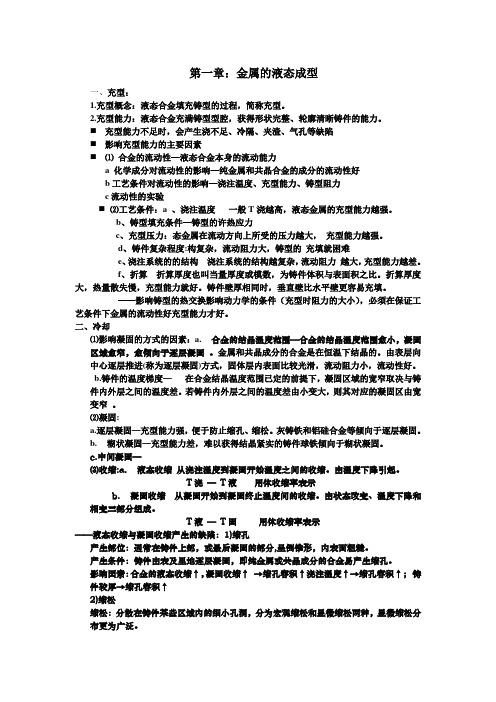 材料成型工艺基础重点总结