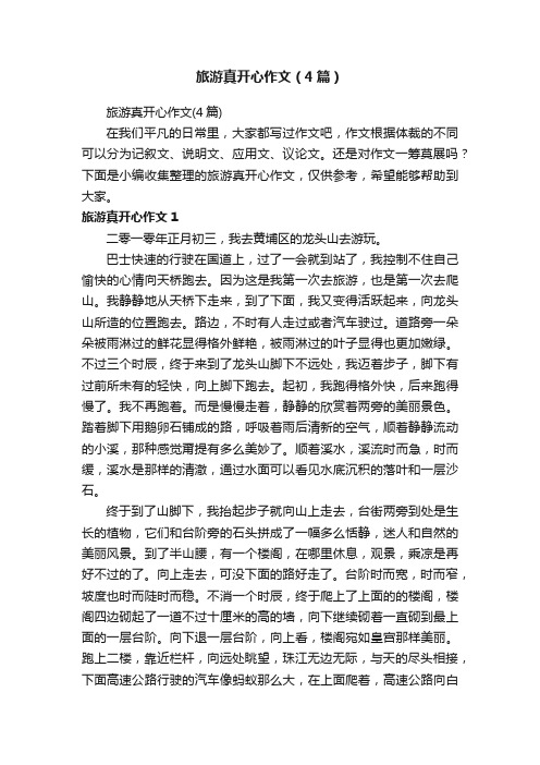 旅游真开心作文(4篇)