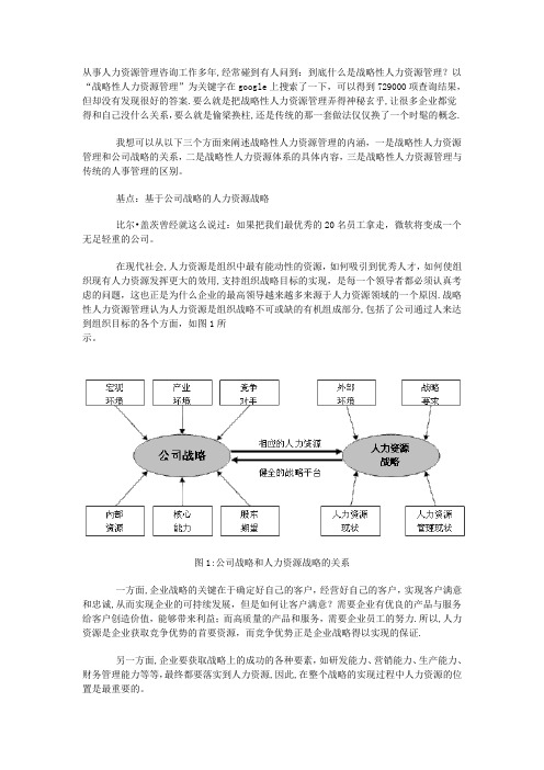 战略性人力资源管理的含义