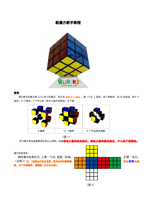 详解魔方公式(附有图纸)