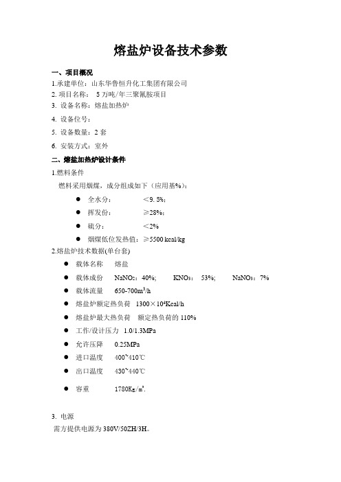 熔盐炉技术条件20111209