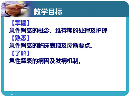 急性肾功能衰竭病人的护理PPT课件