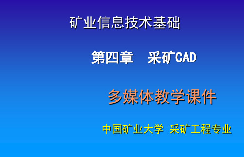 矿业信息技术-采矿CAD技术