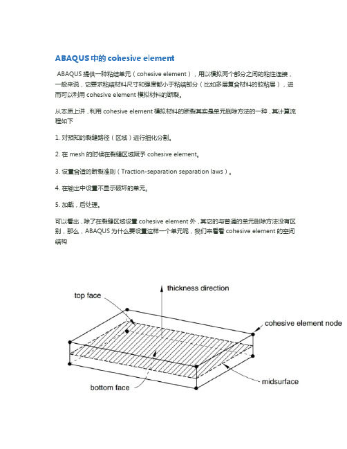 ABAQUS中的cohesive